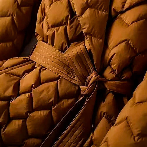 Leanna | Quilted Belted Down Coat