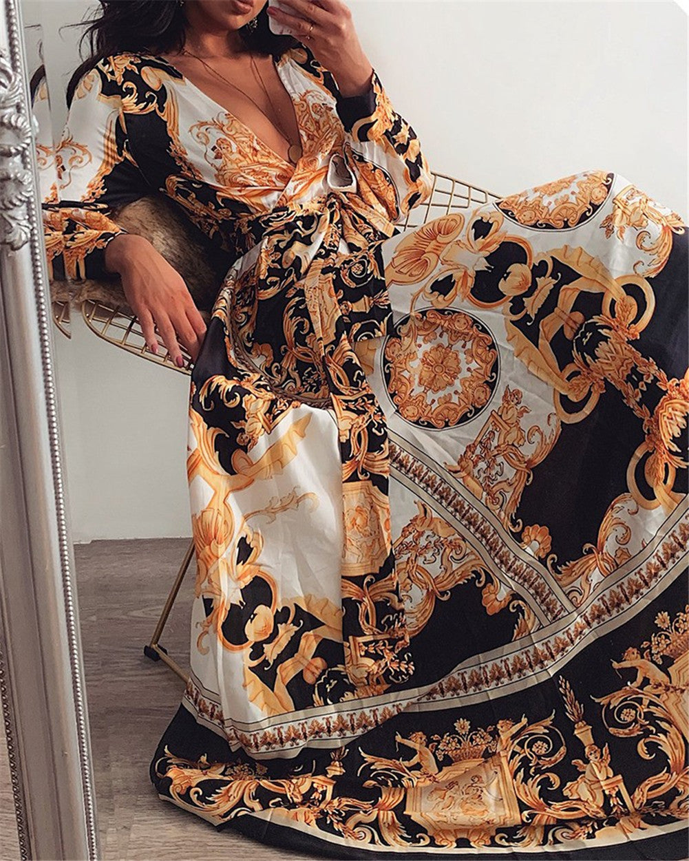 Enchanting Flowy Sunny Party Bohemian Maxi Dress for Women