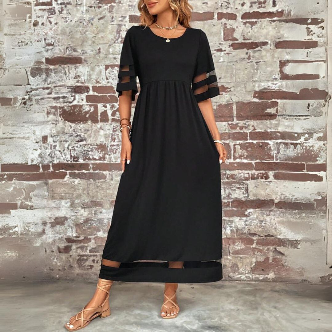 Women's Elegant Tummy Flattering Maxi Dress for Special Events