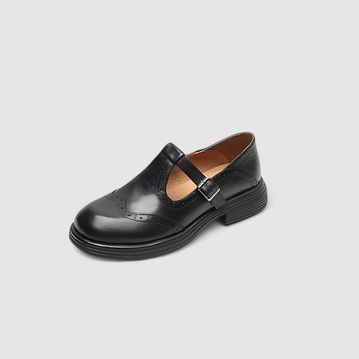 Outdoor Non-slip Leather T-Strap Women’s Shoes