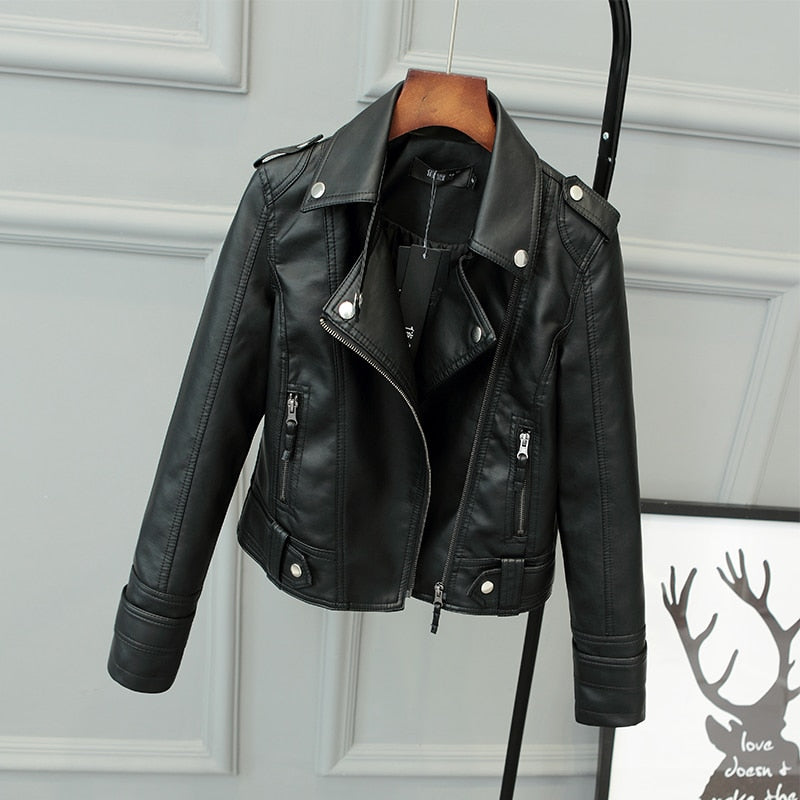 Women’s Flattering Fit Streetwear Rider Suede Jacket