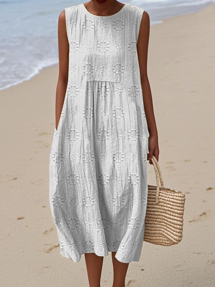 Timeless Flowing Embroidered Summer Dress for Everyday Wear and Events