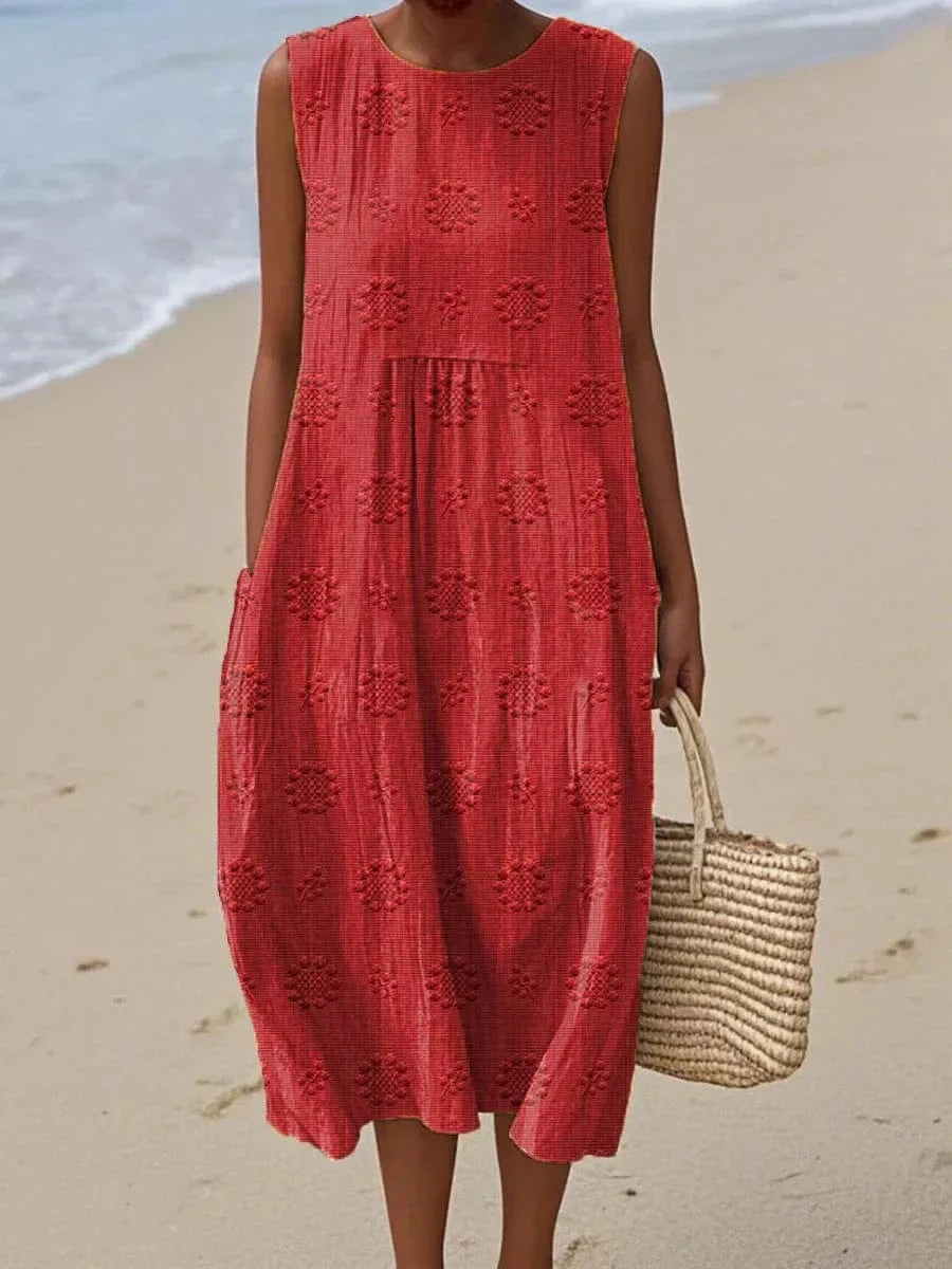 Timeless Flowing Embroidered Summer Dress for Everyday Wear and Events
