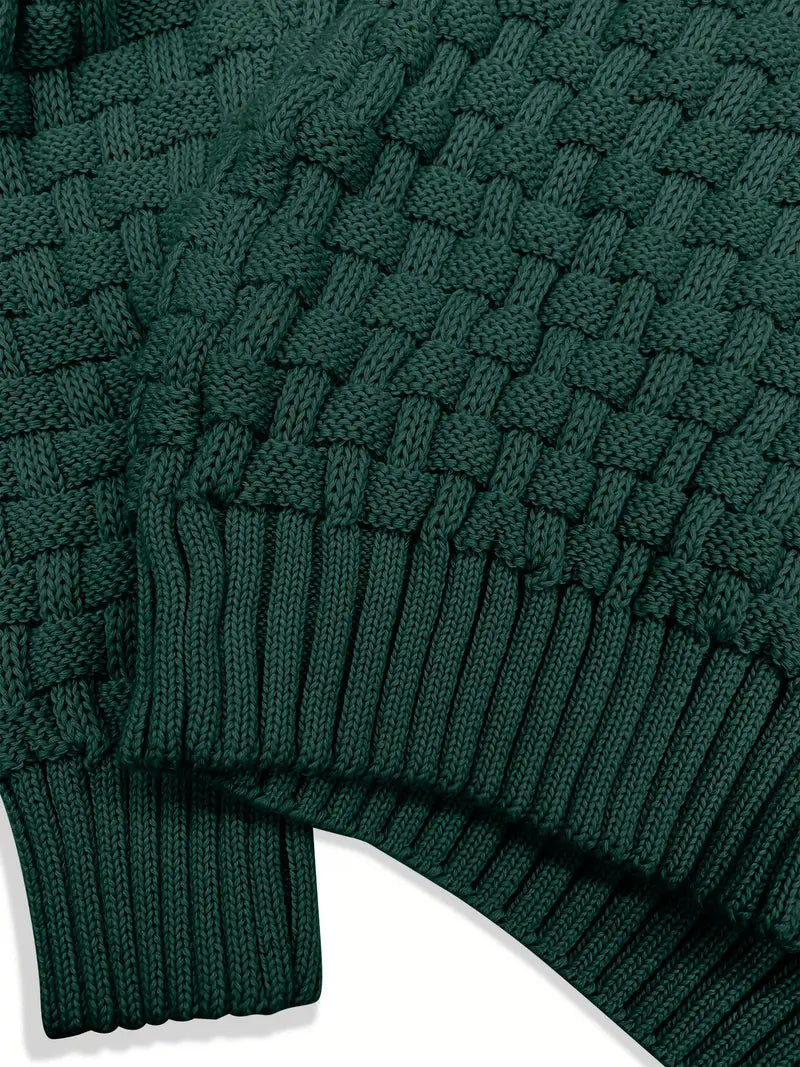 Men's Fashion Warm Knitted High Neck with Buttons