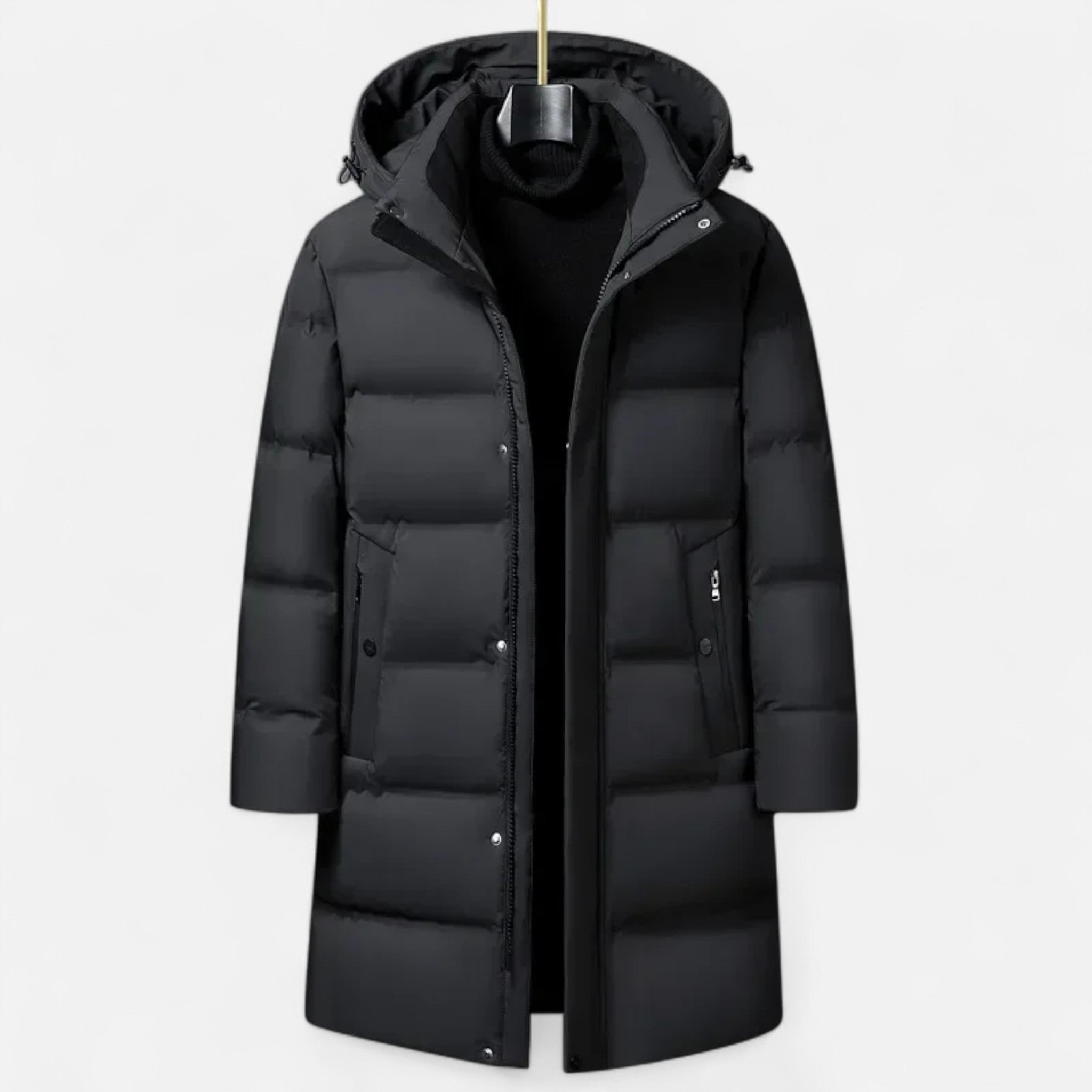 Men’s Thermal Practical Down Insulated Hooded Parka Coat