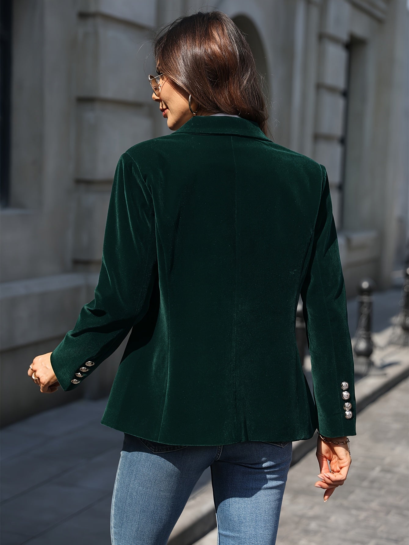 Women’s Timeless Button-Up Blazer Casual Smart Outerwear