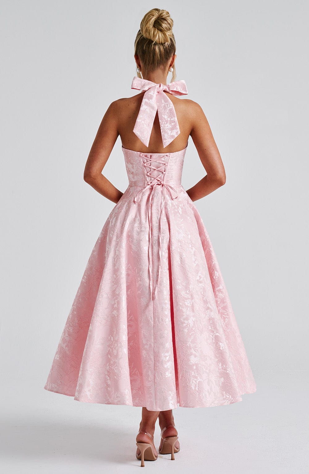 Exquisite Classic Halter Wedding Guest Dress for Women
