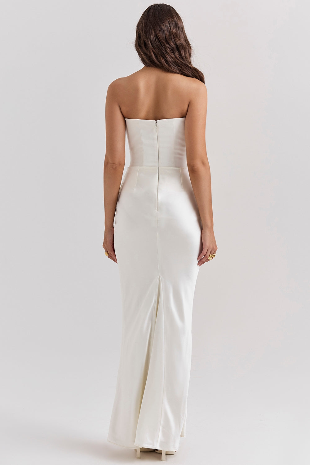Women's Stunning A-line Strapless Maxi Wedding Guest Dress