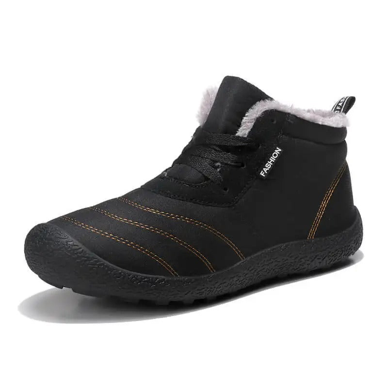 Men's Adventure Winter Hiking Boots with Plush Fur Lining and Anti-Slip Sole