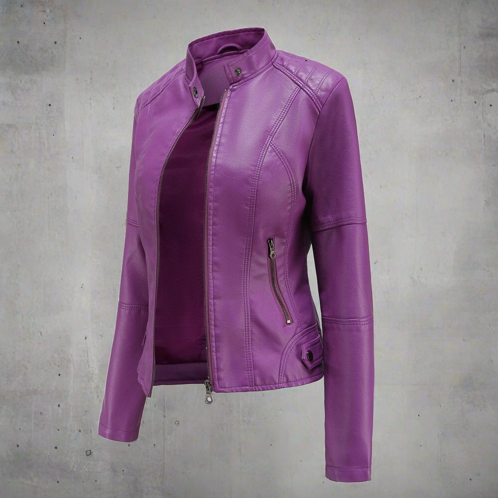 Women's Fashion Regular Fit Jacket – Elegant with Pockets and Zipper Closure