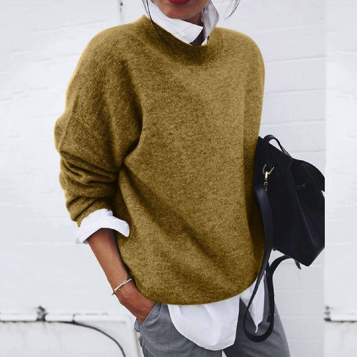 Women's Classic Ultra Soft Warm Sweater with Round Neckline