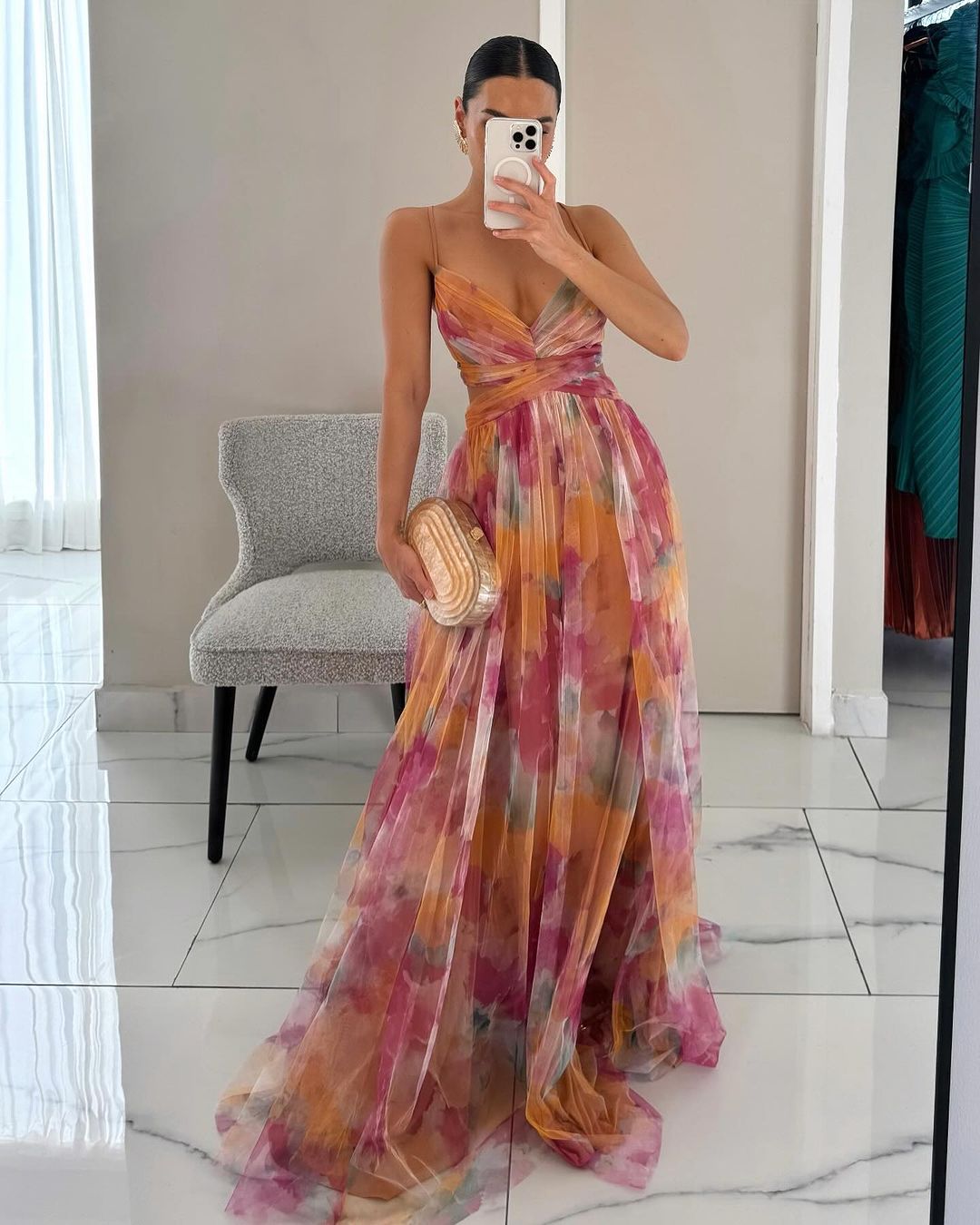 Women's Fashion Floral Maxi Dress - Ideal for Parties, Beach Outings, and Outdoor Getaway