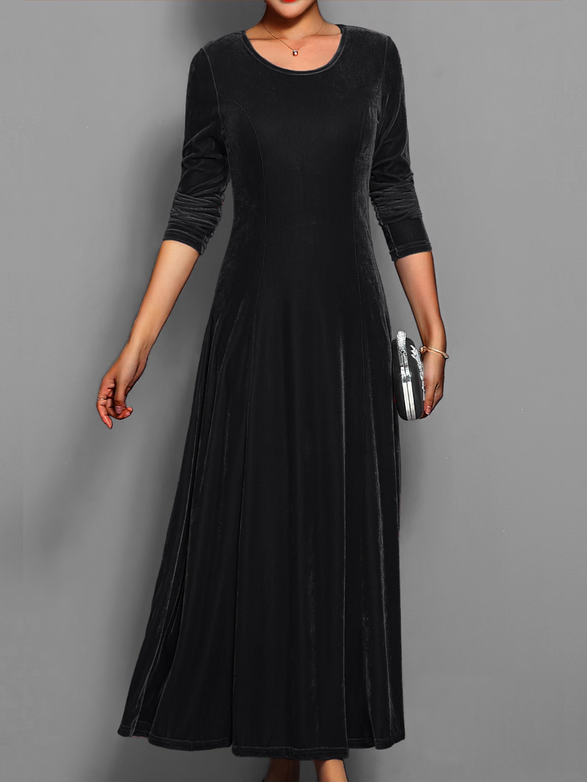 Women’s Long Sleeve Formal Dress Classic Party Elegance