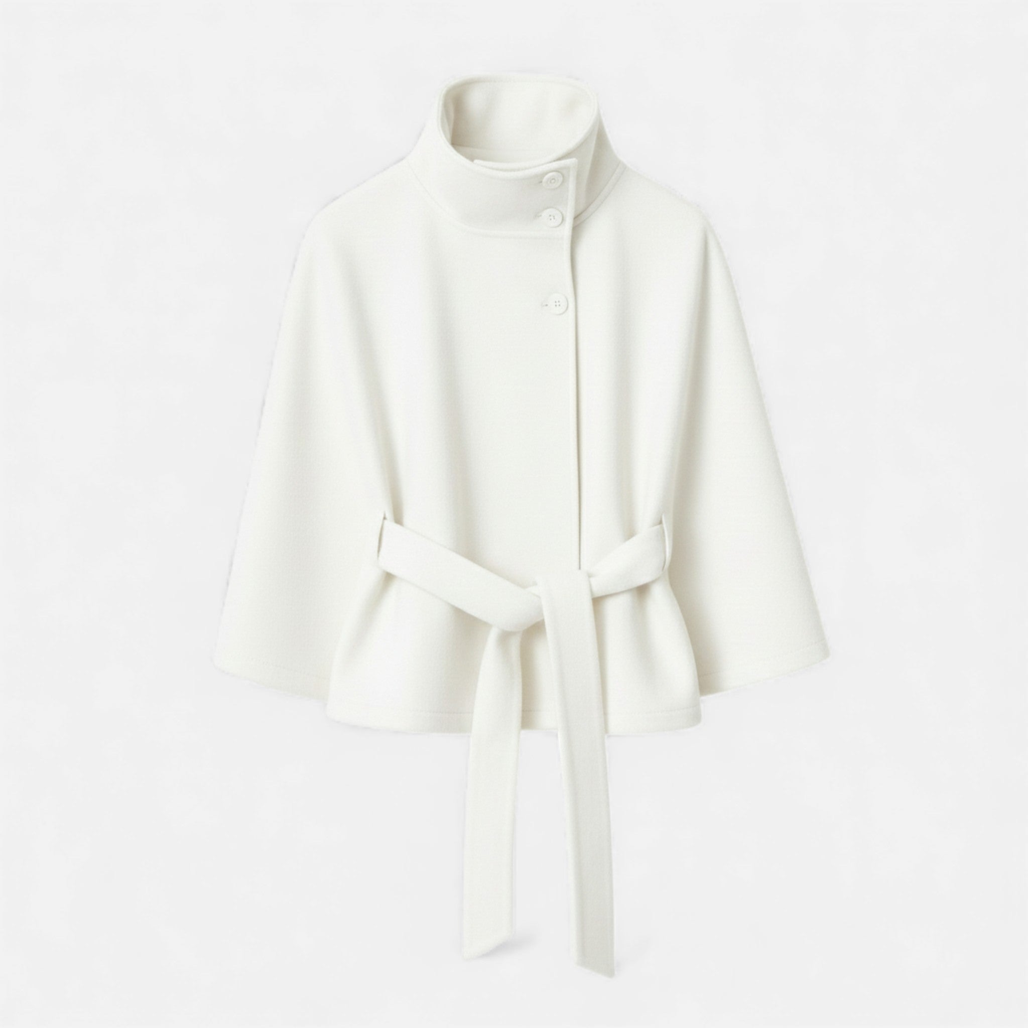 Women’s Exquisite Belted Fashion Cape Coat for Winter and Autumn