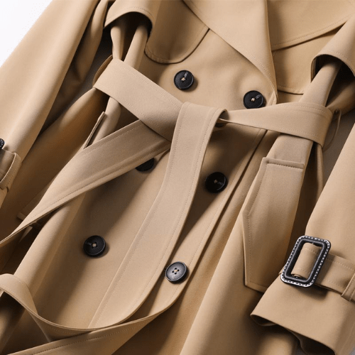 Vintage Trendy Trench Coat for Women Timeless Edge with Modern Appeal