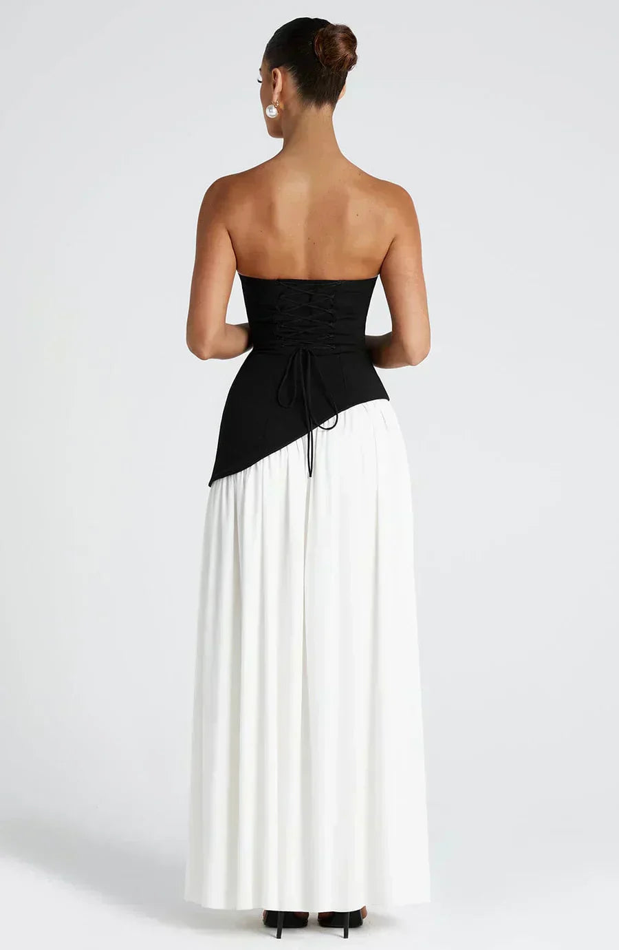 Elegant Slit Long Gown Asymmetric Wedding Guest Dress for Women